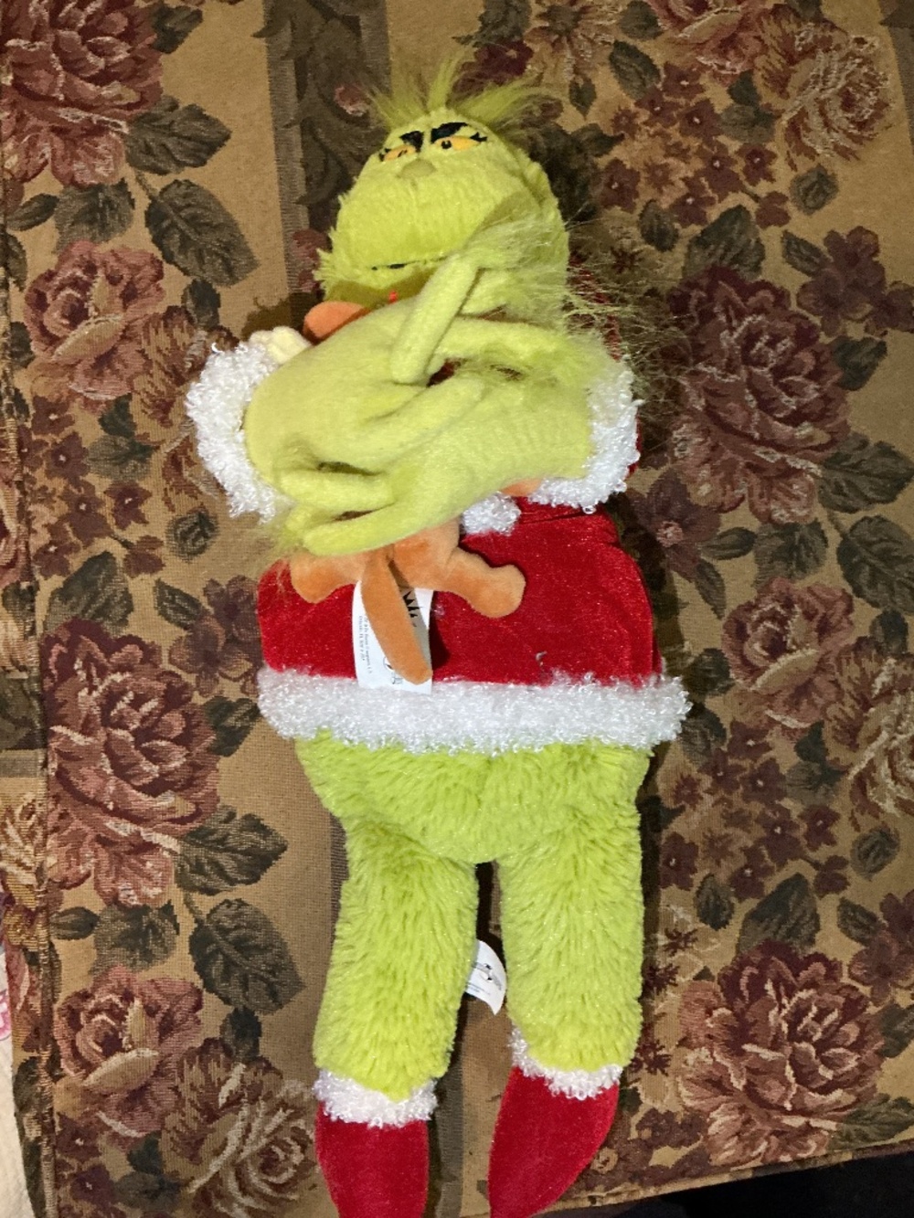 Universal Studios Dr Seuss The Grinch Santa Plush with Max With Tag stuffed Toy